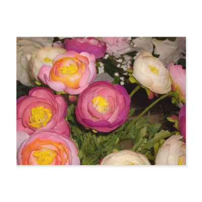 Plastic Flowers Post Cards by Moondial