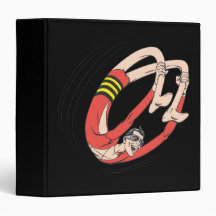 Plastic Man Backbend Wheel 3 Ring Binder