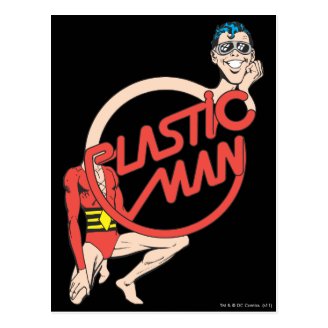 Plastic Man Rubberneck Sign Post Card