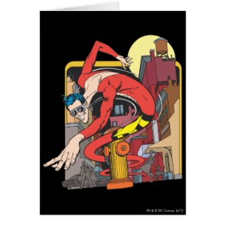 Plastic Man Shape-Shifts in the City Cards