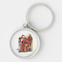 Plastic Man Shape-Shifts in the City Keychains