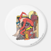Plastic Man Shape-Shifts in the City Refrigerator Magnets