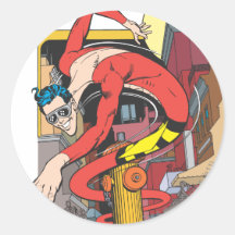 Plastic Man Shape-Shifts in the City Stickers