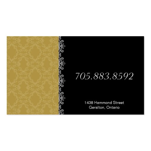 Plastic Surgeon Business Card - Lace (back side)