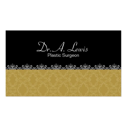 Plastic Surgeon Business Card - Lace (front side)
