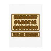 Plastic Surgeon ... Just Add Chocolate postcards