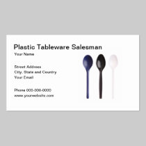 Plastic Tableware Salesman Business Card business cards