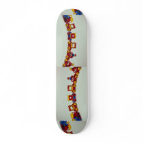 Plastic train set toy for kids skate decks