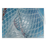 Plastic Wrapped Fishnet Legs Greeting Card