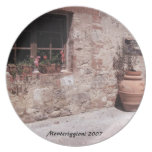 Plate - Along a Street in Monteriggioni