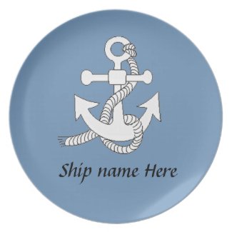 Plate - Anchor with ship name