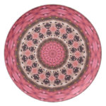 PLATE - Decorative pattern in Red