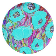 Plate. Flowers