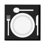 Plate knife fork and spoon refrigerator magnets