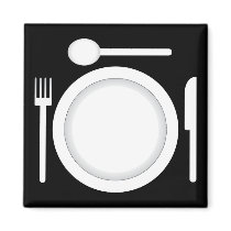 Plate knife fork and spoon magnets by Thorninger Plate knife fork and spoon magnets