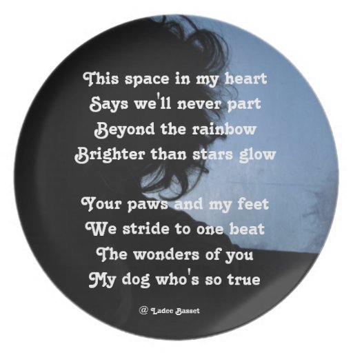 Plate Poem Ode To Dogs By Ladee Basset | Zazzle