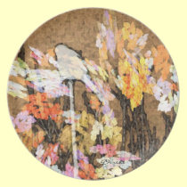 Plate - Spring Sparrow on Flower Perch plates