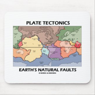Plate Tectonics Earth's Natural Faults (World Map) mousepad