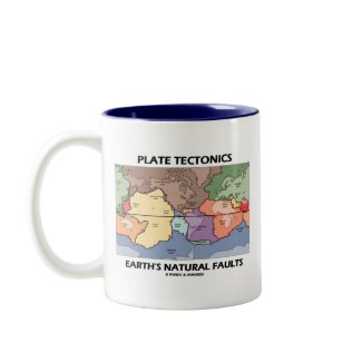 Plate Tectonics Earth's Natural Faults (World Map) mug