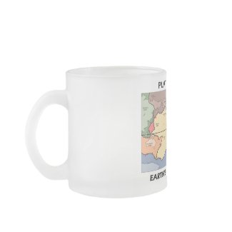 Plate Tectonics Earth's Natural Faults (World Map) mug