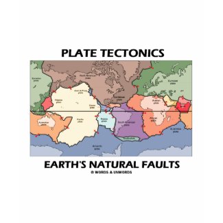 Plate Tectonics Earth's Natural Faults (World Map) shirt