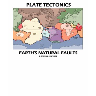 Plate Tectonics Earth's Natural Faults (World Map) shirt
