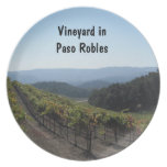 Plate: Vineyard Scene in Paso Robles in Autumn plates