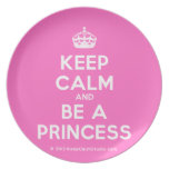[Crown] keep calm and be a princess  Plates