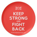 [UK Flag] keep strong and fight back  Plates