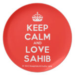 [Crown] keep calm and love sahib  Plates