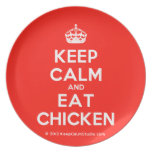 [Crown] keep calm and eat chicken  Plates