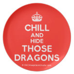 [Crown] chill and hide those dragons  Plates