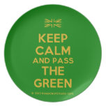 [UK Flag] keep calm and pass the green  Plates