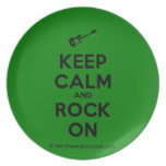 [Electric guitar] keep calm and rock on  Plates