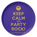 [Smile] keep calm and party rock!  Plates