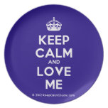 [Crown] keep calm and love me  Plates