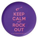 [Electric guitar] keep calm and rock out  Plates