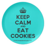 [Crown] keep calm and eat cookies  Plates