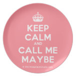 [Crown] keep calm and call me maybe  Plates