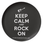 [Electric guitar] keep calm and rock on  Plates