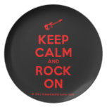 [Electric guitar] keep calm and rock on  Plates