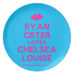 [Two hearts] ryan crter loves chelsea louise  Plates