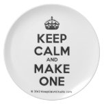 [Crown] keep calm and make one  Plates