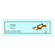 Platies on Blue Profile Card Business Cards