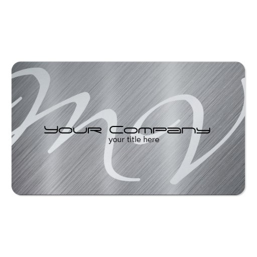 Platinum / Aluminum Business Cards (front side)