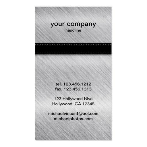 Platinum / Aluminum Business Cards (back side)