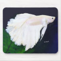 Platinum Betta fish mousepad