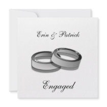 Platinum Engagement Rings Invitation invitations