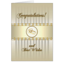 Platinum Gold Wedding Greeting Card