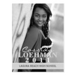 Platinum Grey Custom Photo Graduation Announcement Post Cards